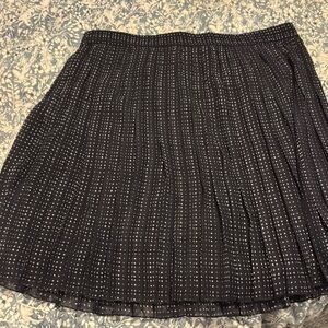Loft brand Elegant Black Pleated Skirt with stretch waist